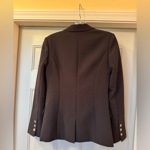 GIRDEAR Tailored Black Blazer Size 2 Structured Designer Jacket - Picture 14 of 14